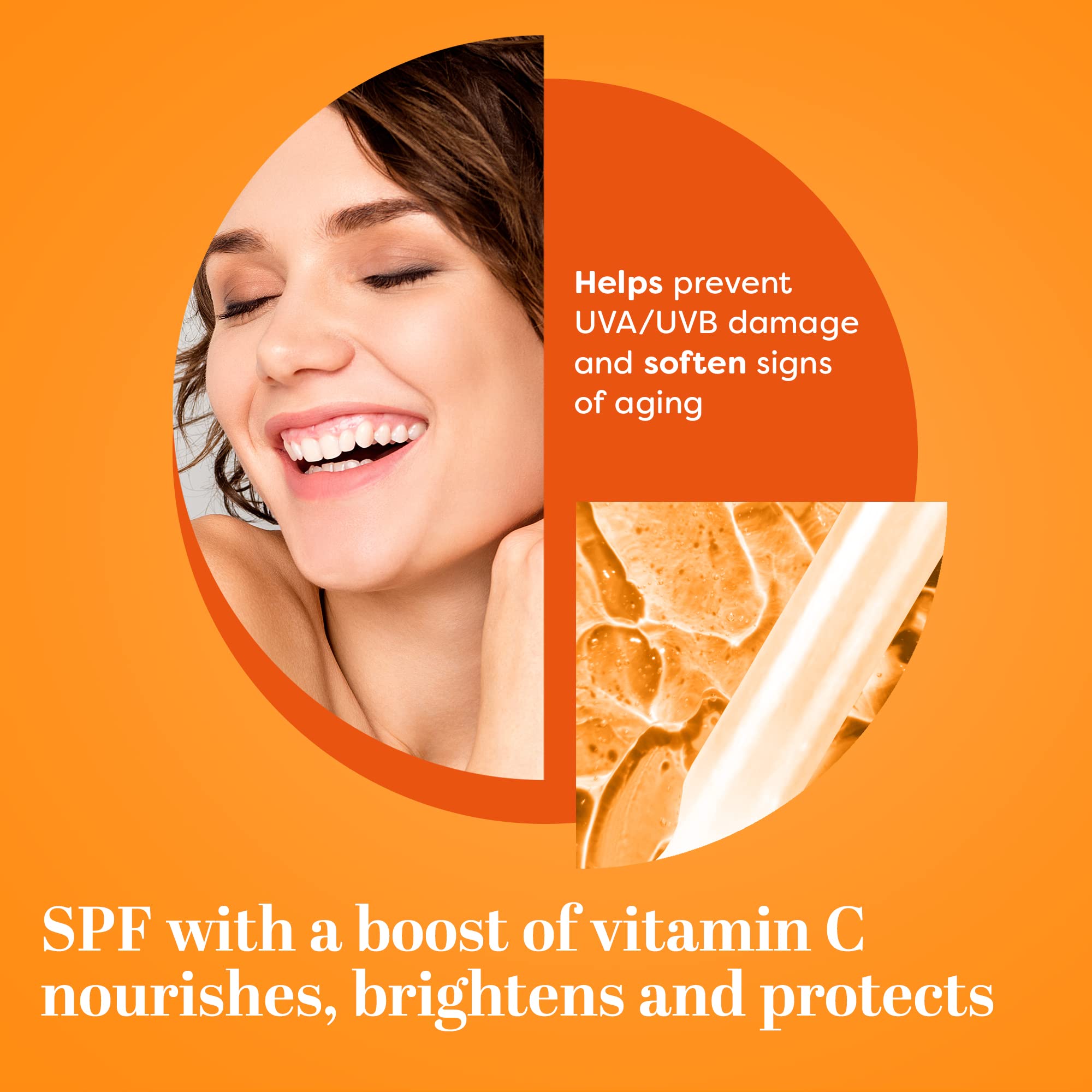 TruSkin ingredients label closeup showing zinc oxide and vitamin C benefit
