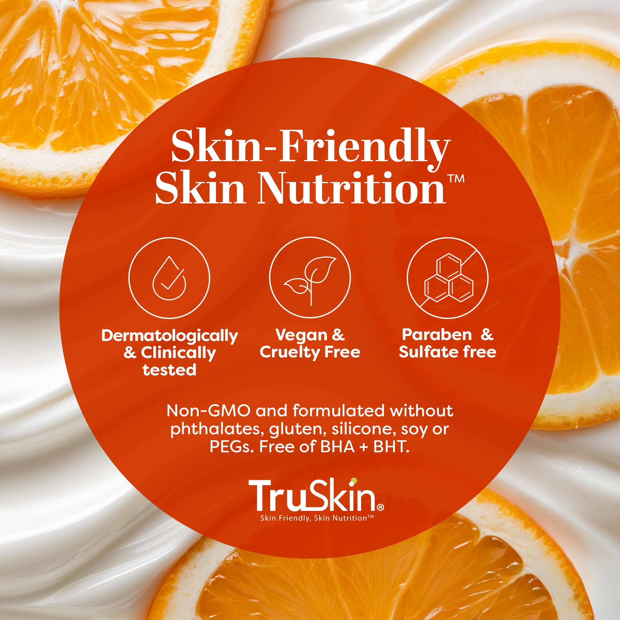 TruSkin label detail image highlighting ingredient transparency and safety