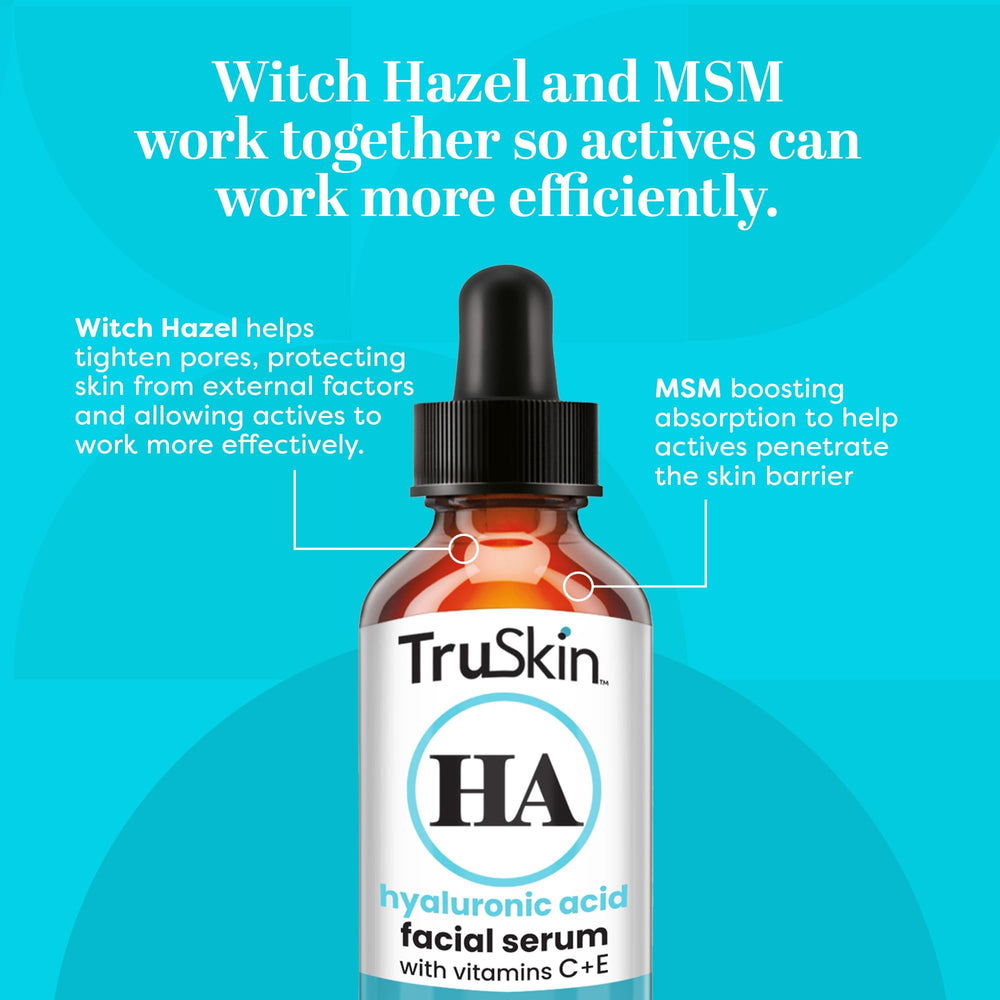 TruSkin label close-up showing ingredient list and clean formulation assurance