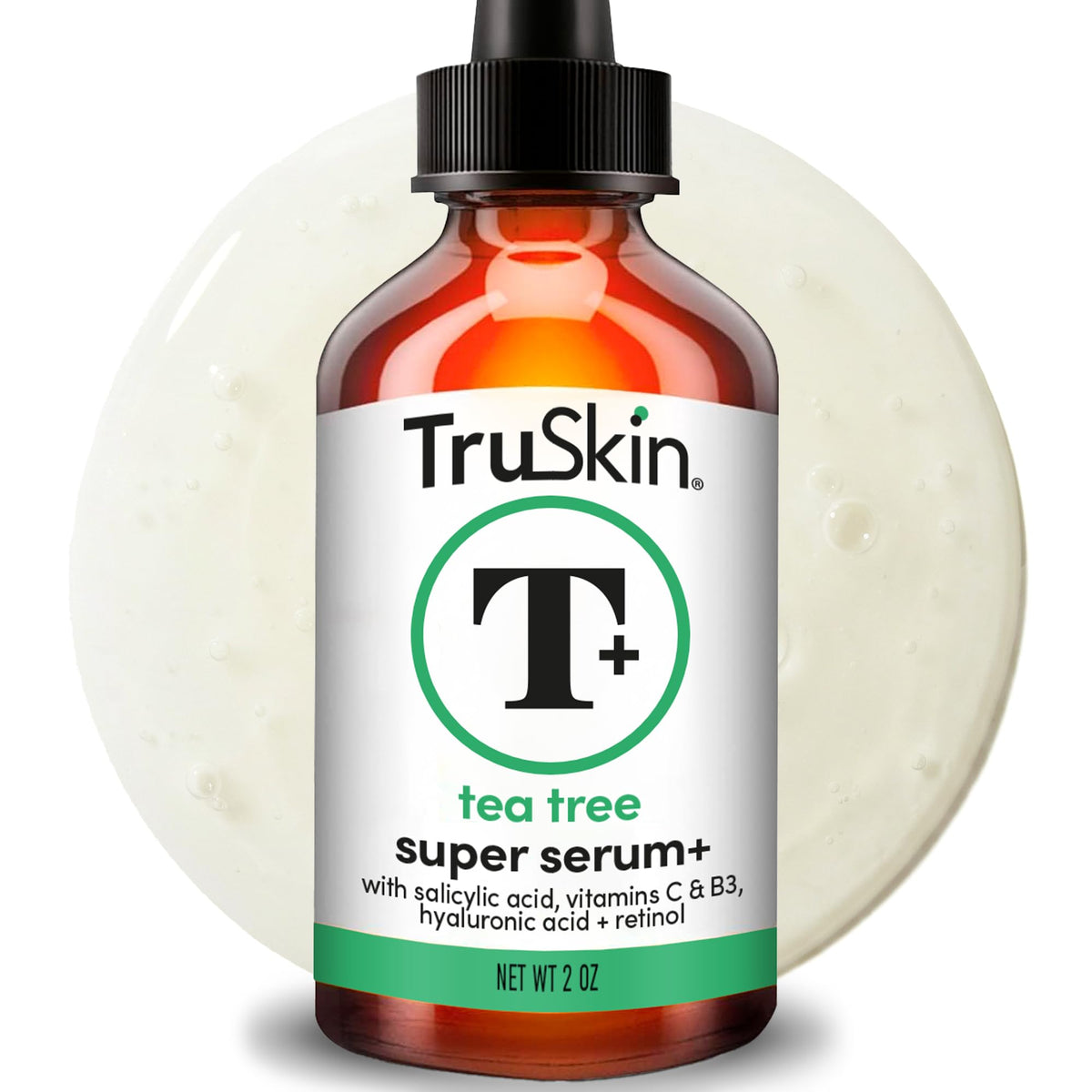 TruSkin front bottle view showing label and 2 fl oz size for clear identification and benefits