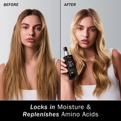 TRUSS texture shot of product misting on hair for lightweight repair