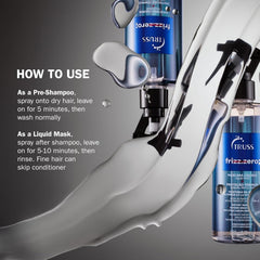 TRUSS application on damp hair demonstrating detangling and smoothness