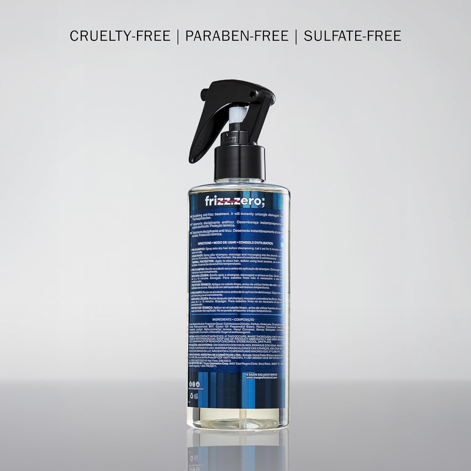 TRUSS label close-up revealing key ingredients and cuticle sealing benefit