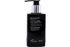 TRUSS Night Spa Hair Serum front packaging showing bottle and overnight treatment benefits