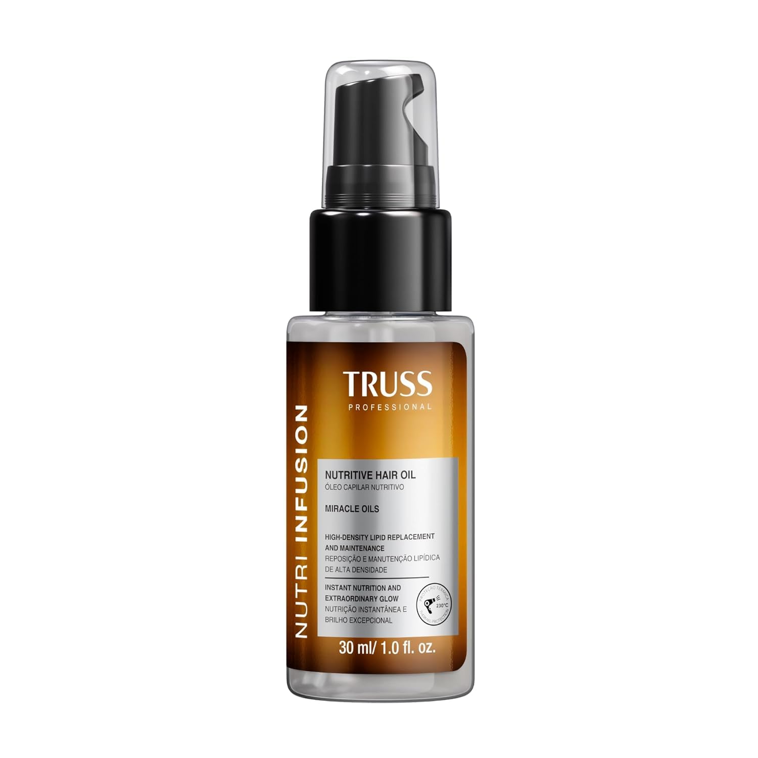 TRUSS front bottle view showing sleek packaging and travel size benefit