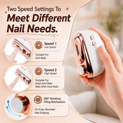 TRWLCFF built-in LED lighting illuminating nail edge for precise cuts