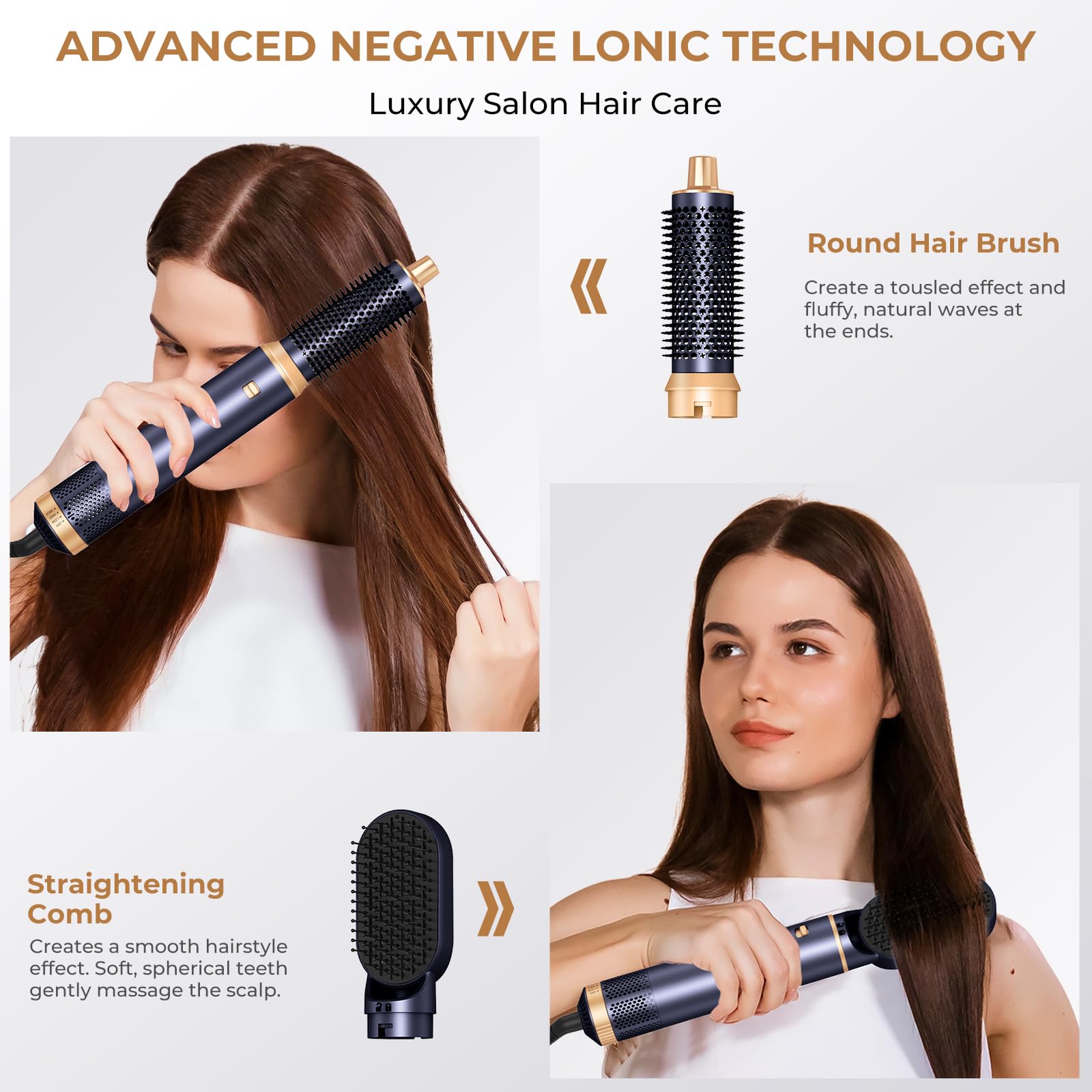 trylater detachable heads laid out for easy swapping and multi-style convenience