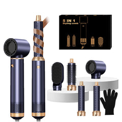 trylater front view with attachments showing versatile styling options and compact storage
