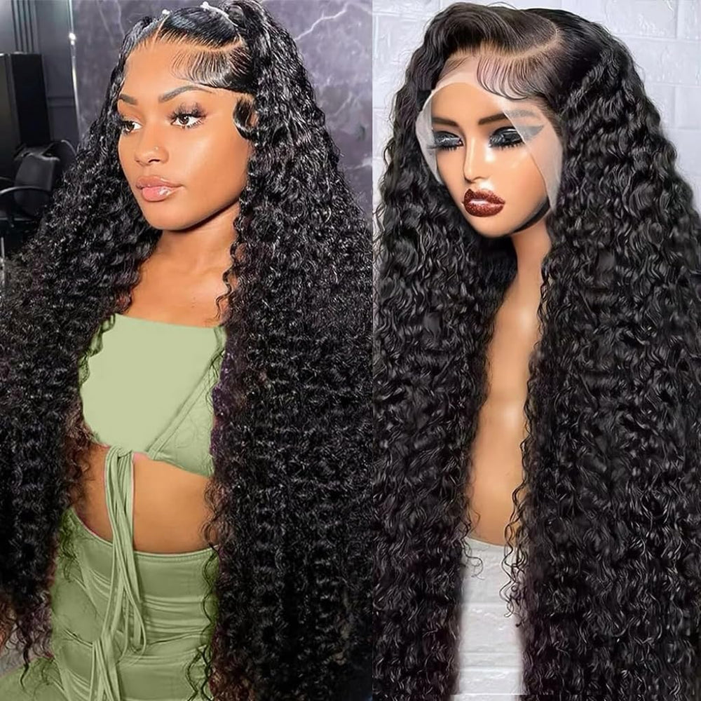tsiyu front view showing natural hairline and full deep waves benefit: realistic look