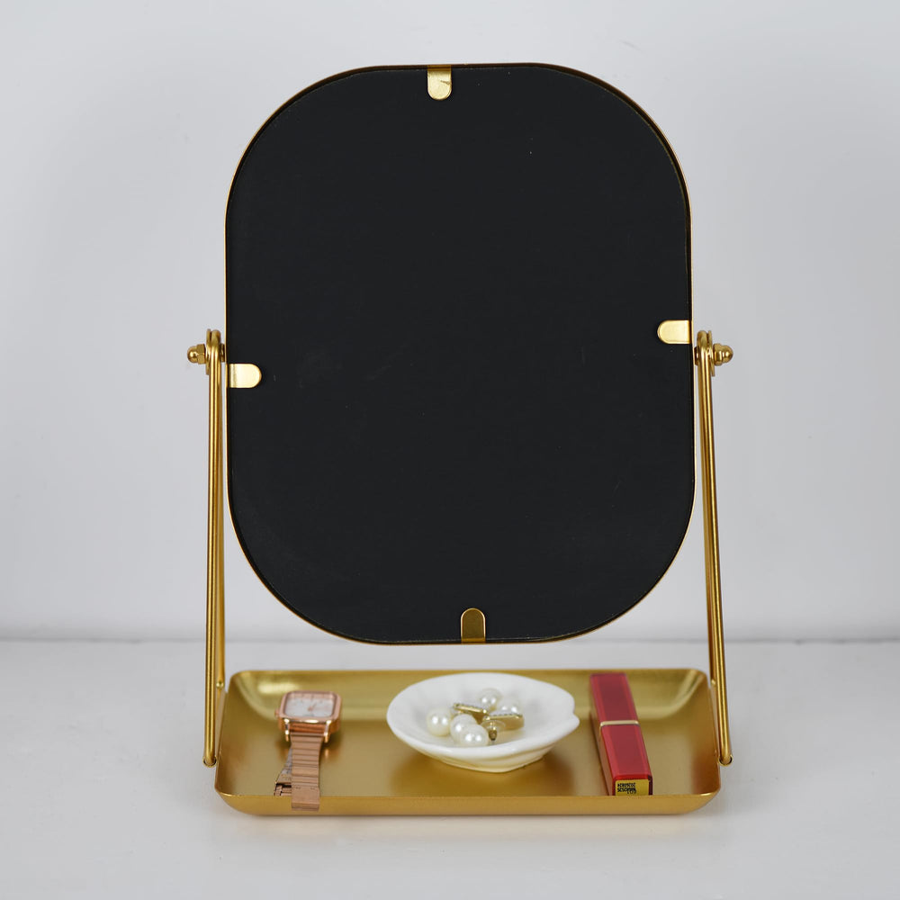 Tstarer mirror held by hand for size comparison showing compact portability benefit
