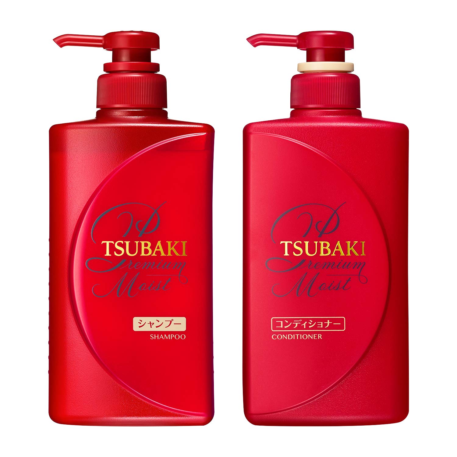 Tsubaki front packaging showing the two 450ml bottles and clear labeling benefit