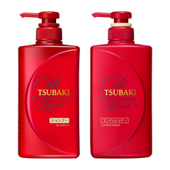 Tsubaki front packaging showing the two 450ml bottles and clear labeling benefit