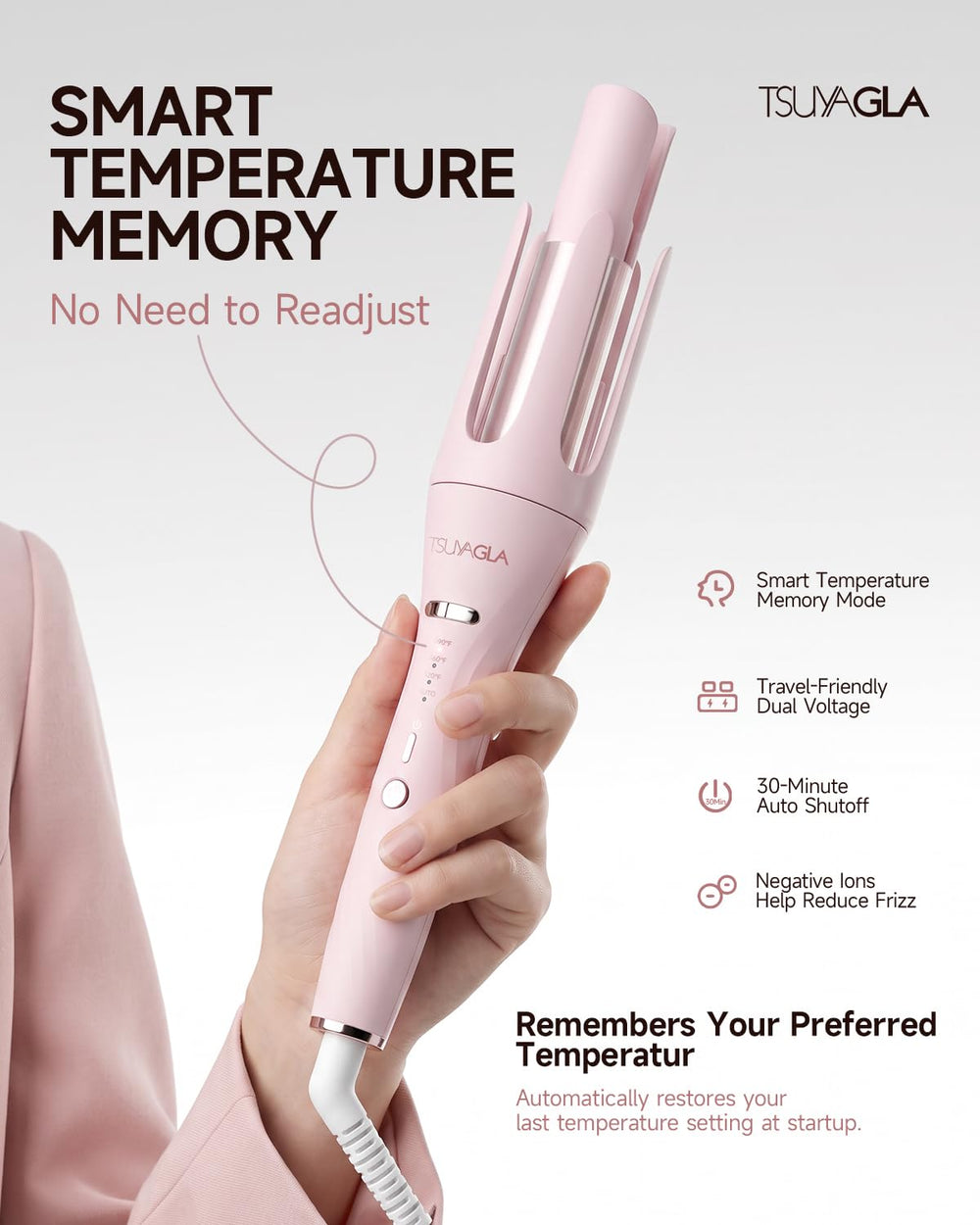 TSUYAGLA tool held in hand to show compact size and travel-friendly design