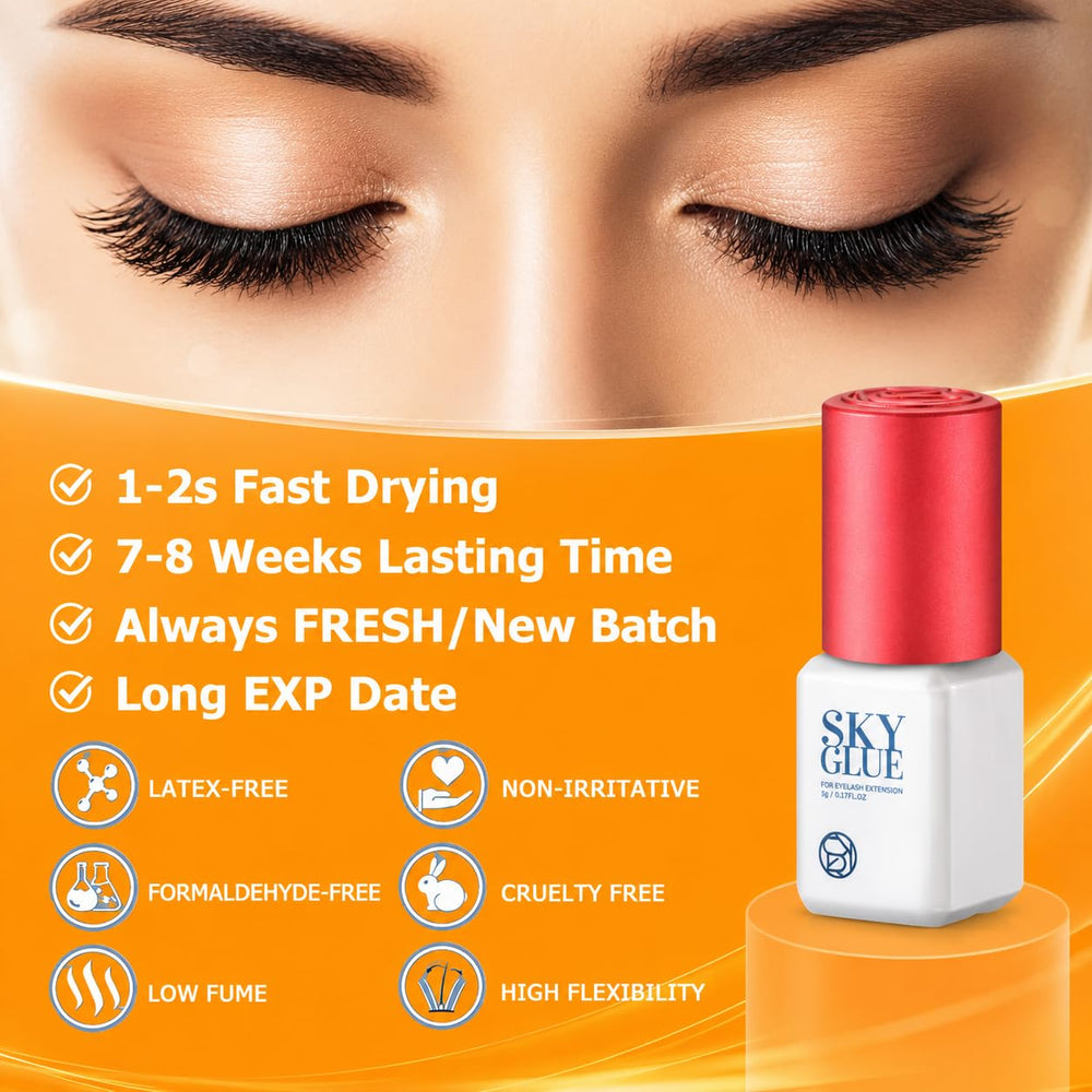 TUBeauty Sky Glue S+ cap and precision dropper for controlled application