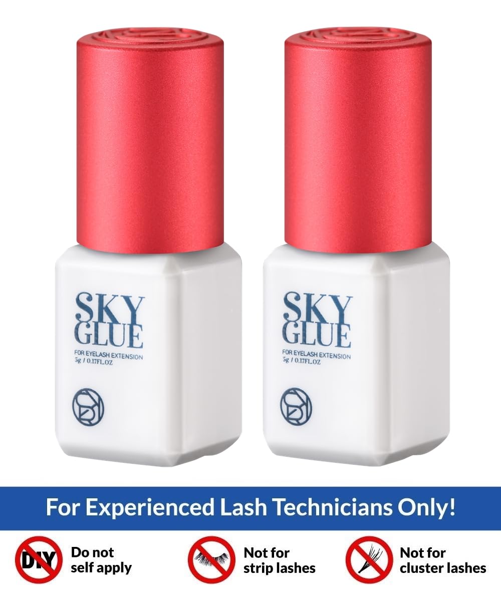 TUBeauty Sky Glue S+ glossy black finish swatch enhancing lash color