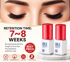 TUBeauty Sky Glue S+ two bottles beside a ruler showing 5ml scale