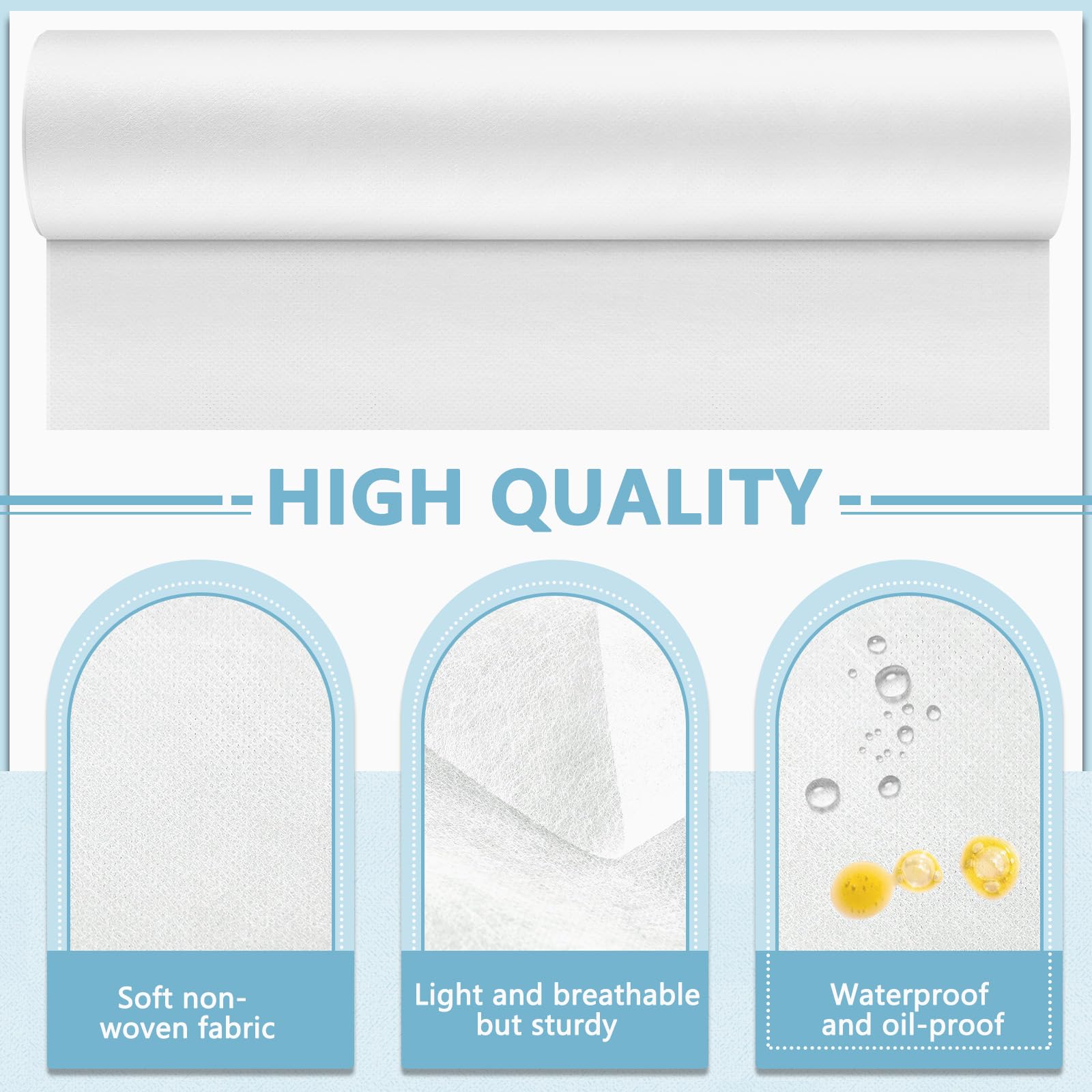 Tudomro sheet laid on massage table demonstrating hygienic protection during treatments