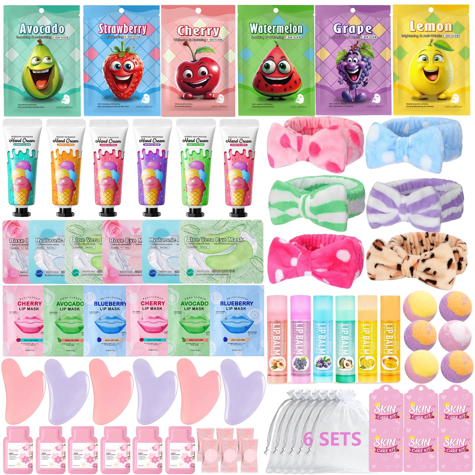 Tudona front packaging showing full 72-piece spa party kit, ready to gift