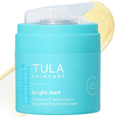 TULA Bright Start front packaging showing jar and label and clear benefit of hydration