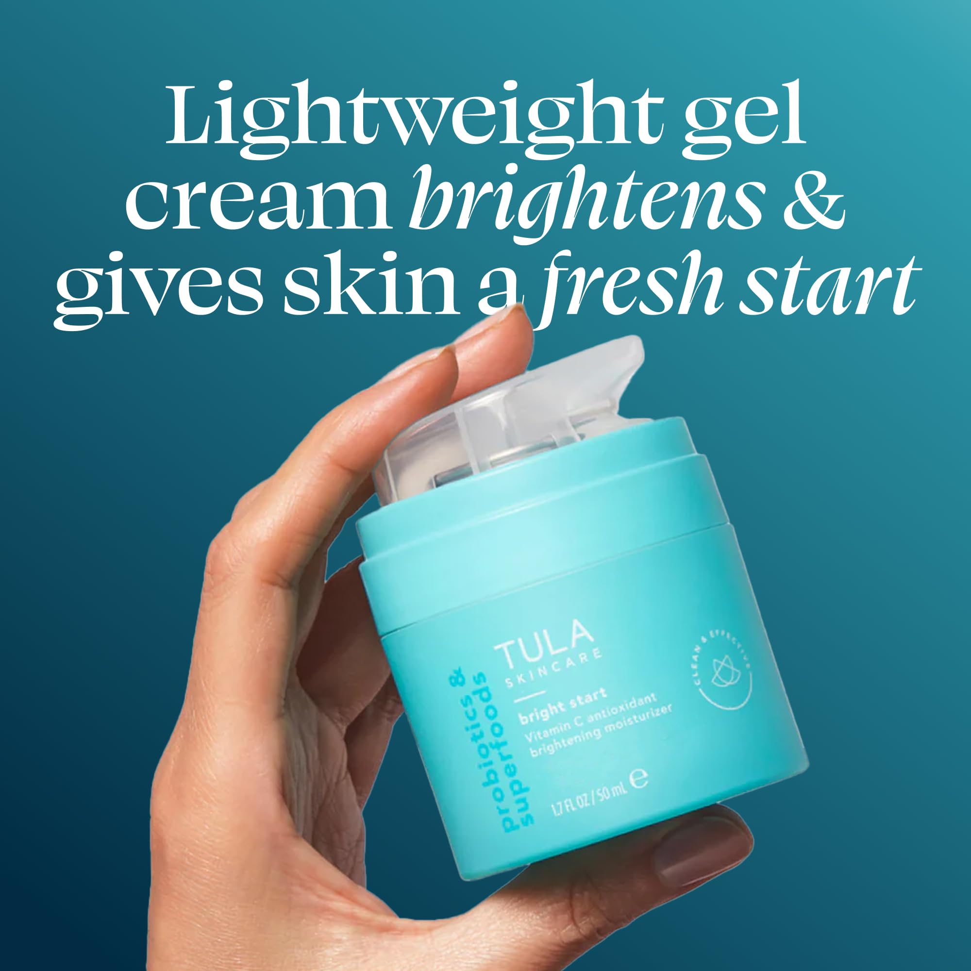 TULA Bright Start pump dispensing product for hygienic use and controlled application