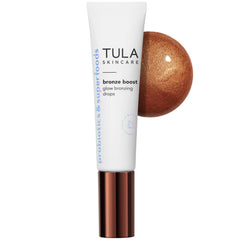 TULA front packaging showing bronzing drops bottle and label, easy-to-use glow
