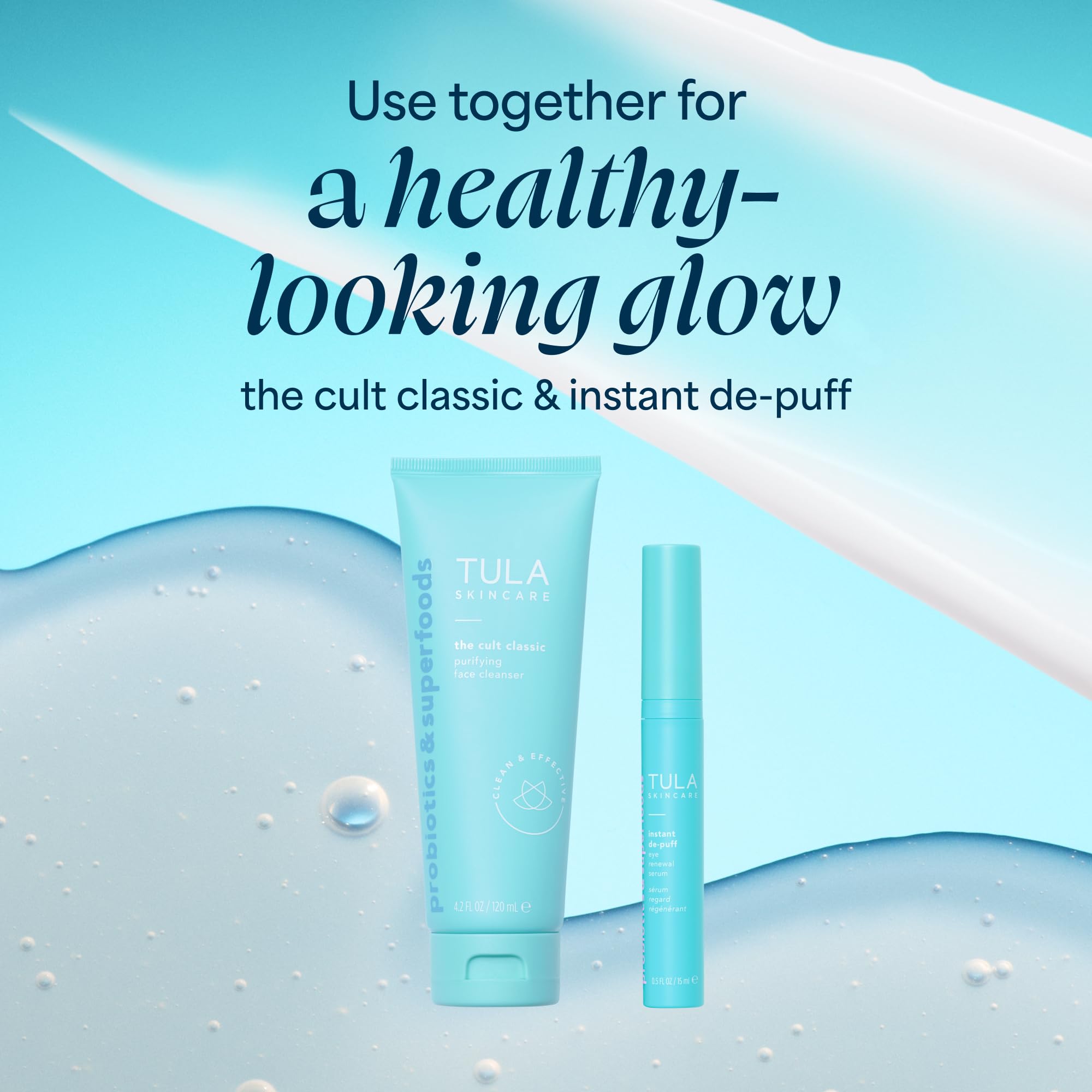 TULA bottle on bathroom shelf styled to show routine integration and shelf-ready design