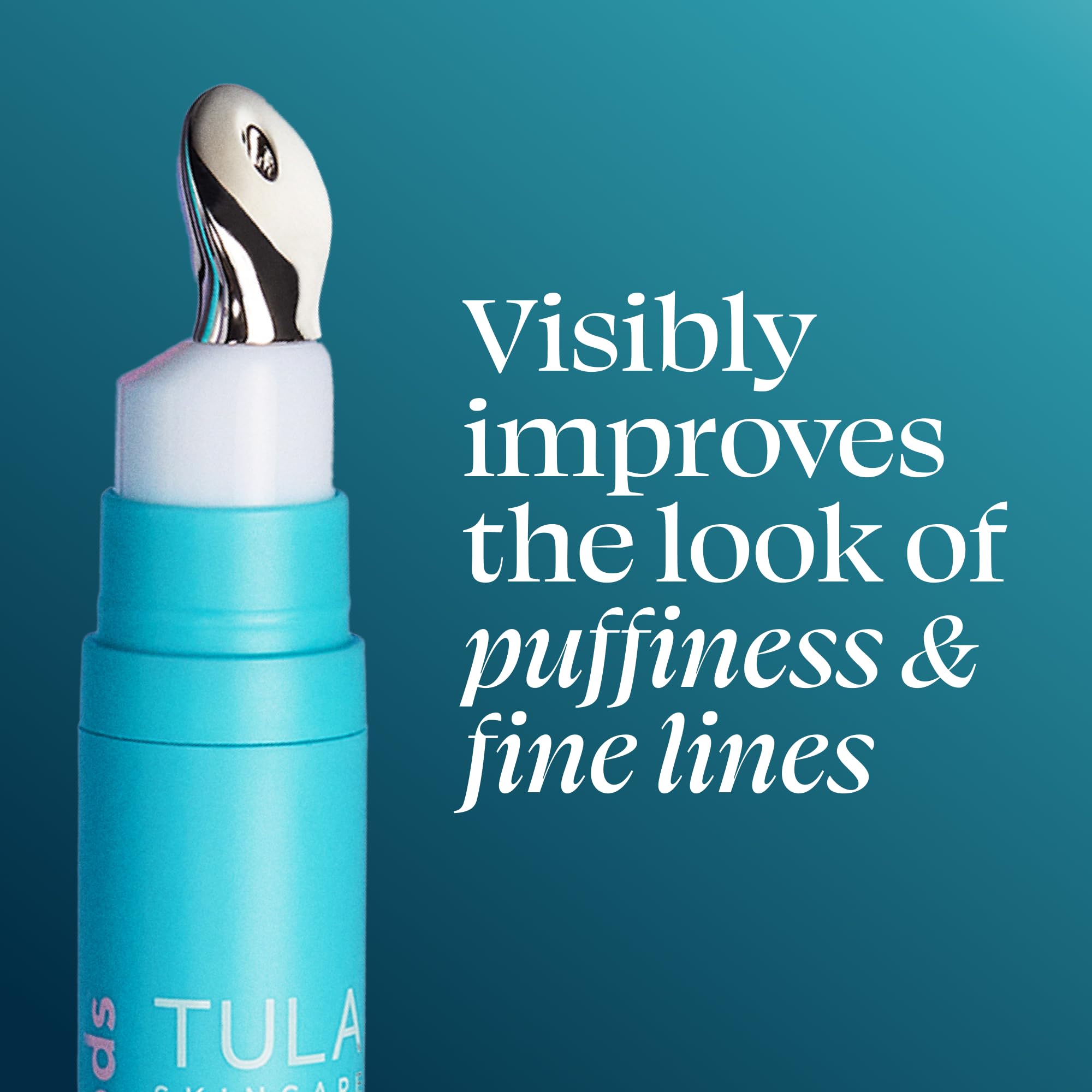 TULA serum drop on fingertip highlighting lightweight creamy texture and absorption benefit