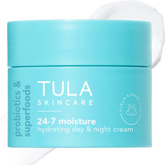 TULA jar front view shows compact 0.5 oz size and branding for easy travel