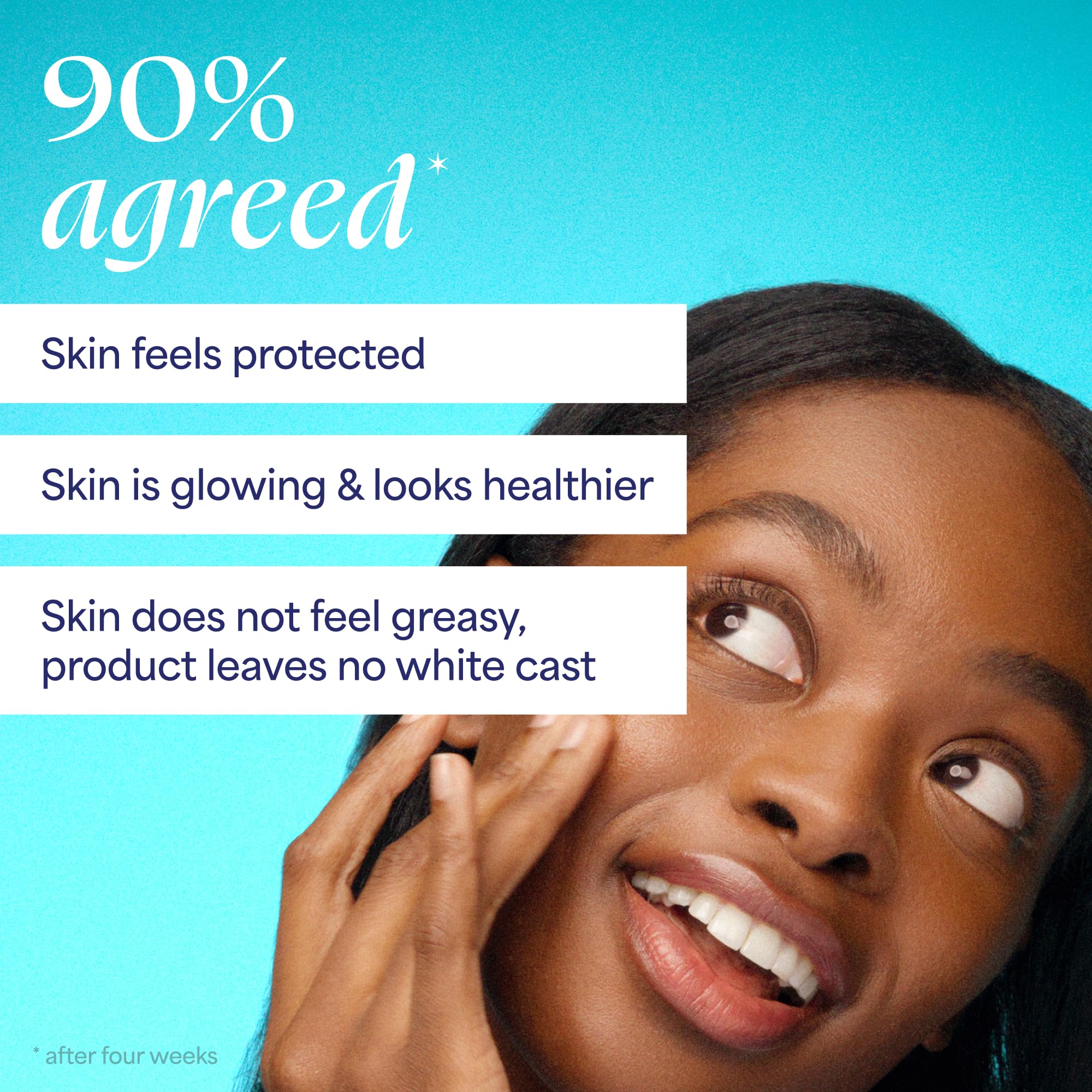 TULA sunscreen layered under makeup for smooth, non-greasy base