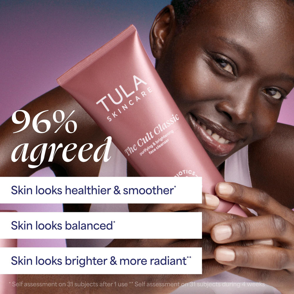 TULA label close-up highlighting key ingredients and transparency benefit