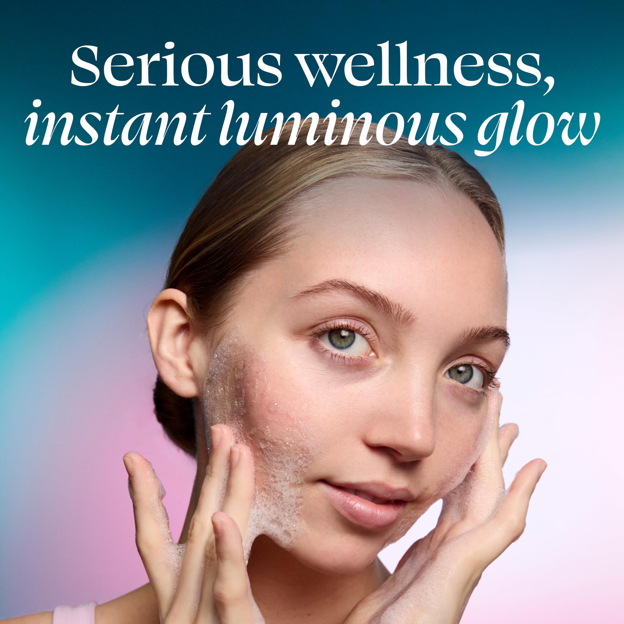 TULA pump dispensing cleanser illustrating easy application benefit