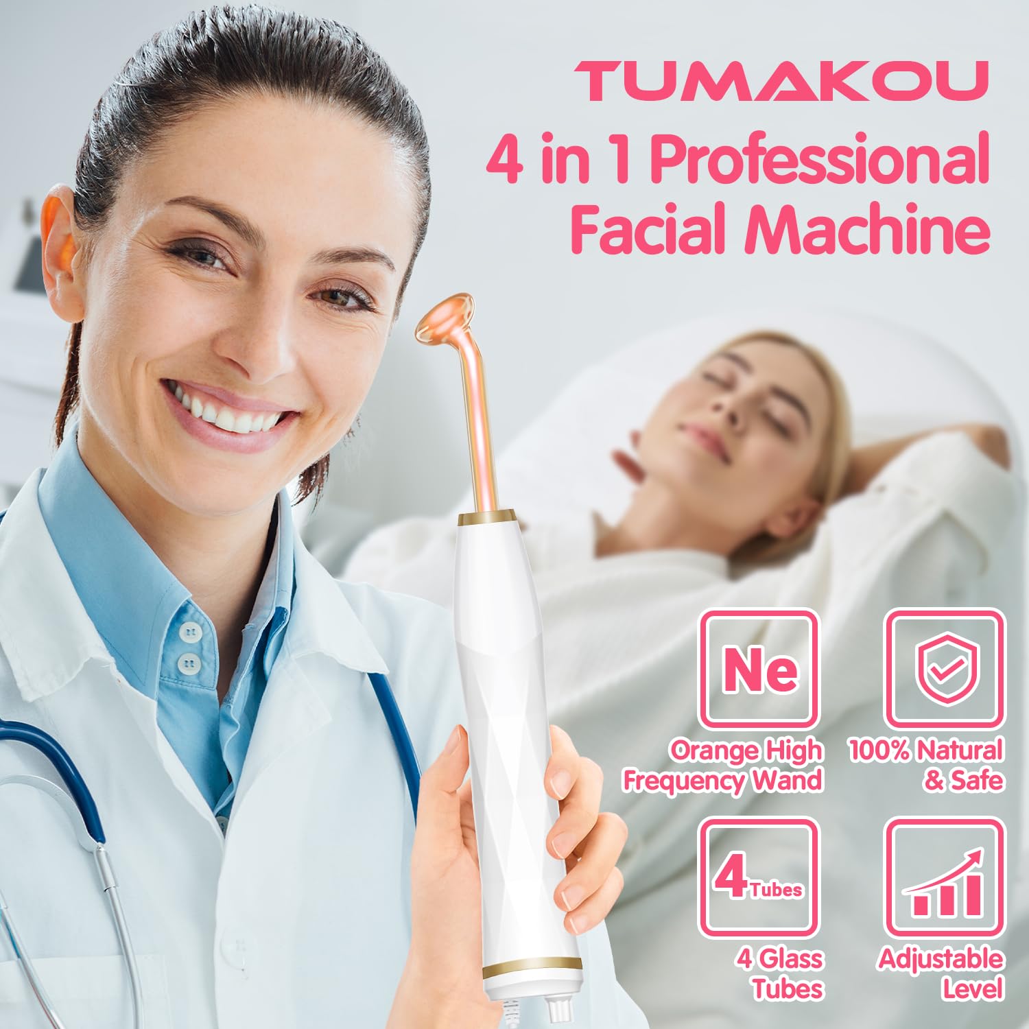 TUMAKOU control panel detail highlighting adjustable intensity for customizable sessions