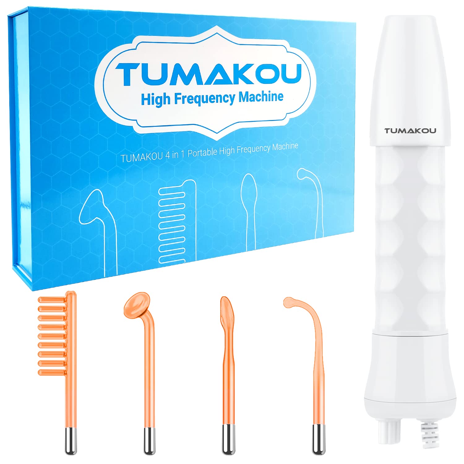 TUMAKOU front view of handheld high frequency device, compact and travel-ready
