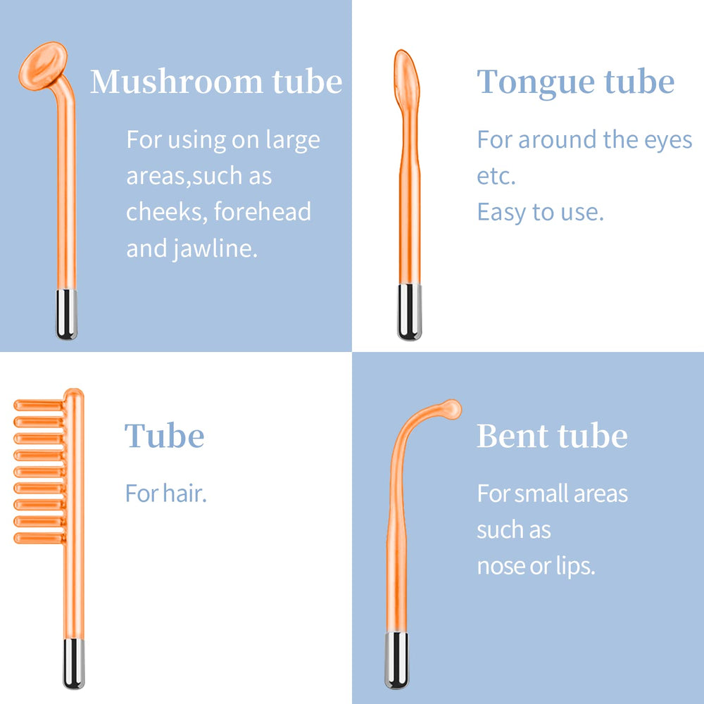 TUMAKOU four glass electrodes close-up showing shapes for targeted treatments