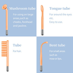 TUMAKOU four glass electrodes close-up showing shapes for targeted treatments