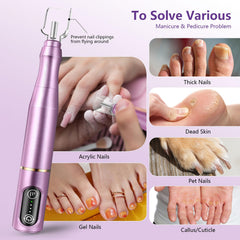 TUOBEO bits and 56 sanding bands laid out for versatile nail tasks