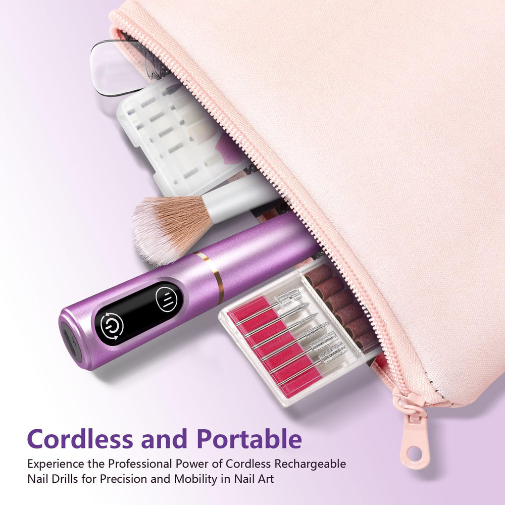 TUOBEO lifestyle travel setup showing portable manicure kit on the go