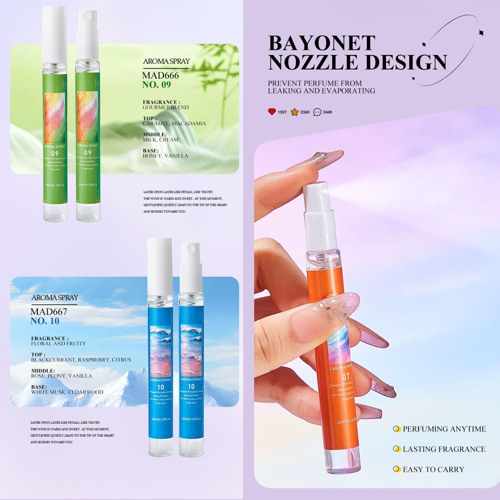 TUOSHITONG pocket-ready travel bottle for on-the-go scent