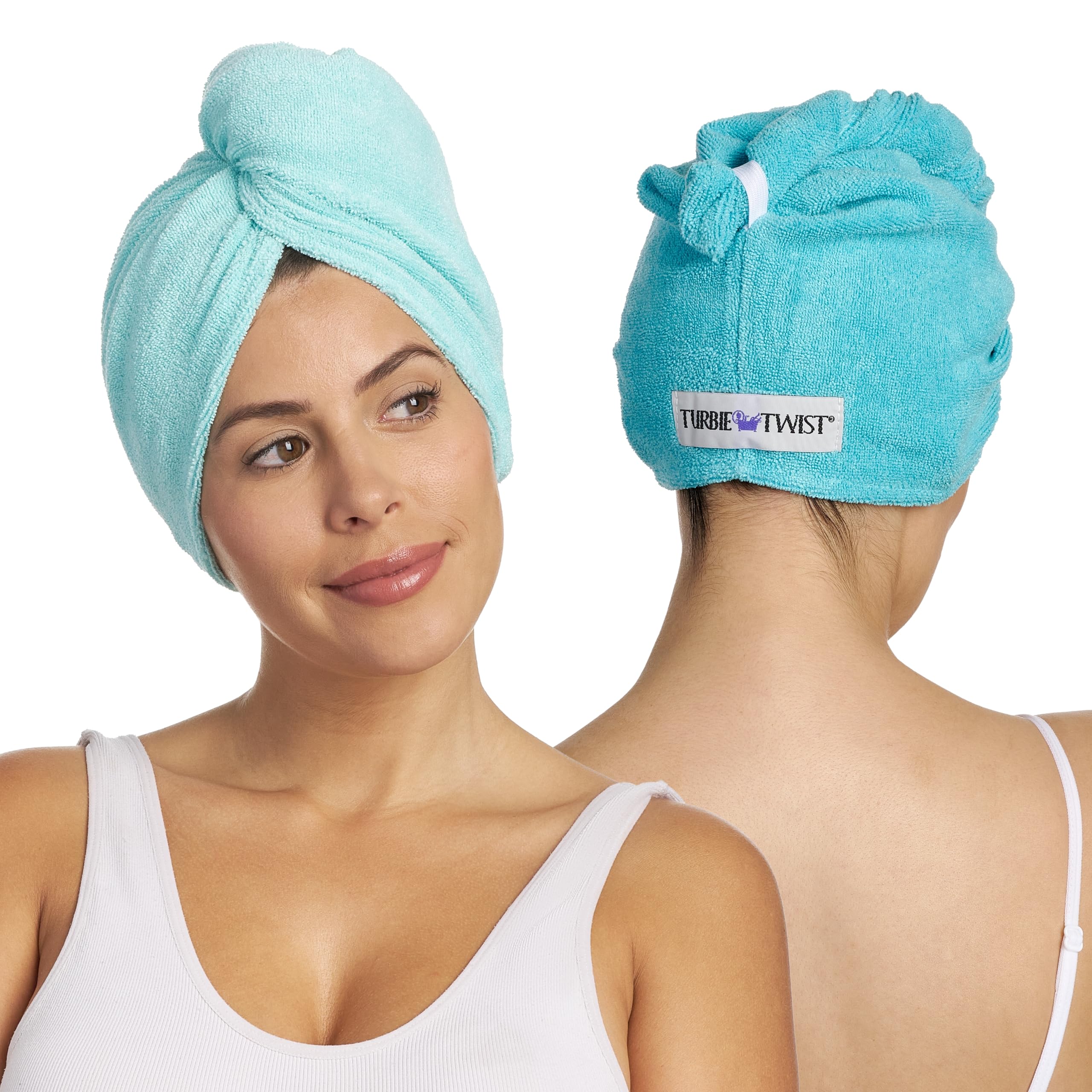 Turbie Twist close-up microfiber texture highlighting absorbency and gentle care