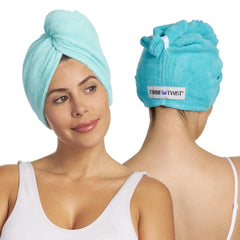 Turbie Twist close-up microfiber texture highlighting absorbency and gentle care