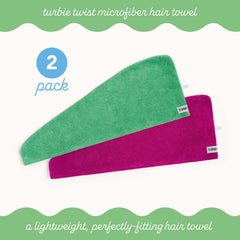 Turbie Twist elastic loop detail demonstrating secure hold for hands-free styling