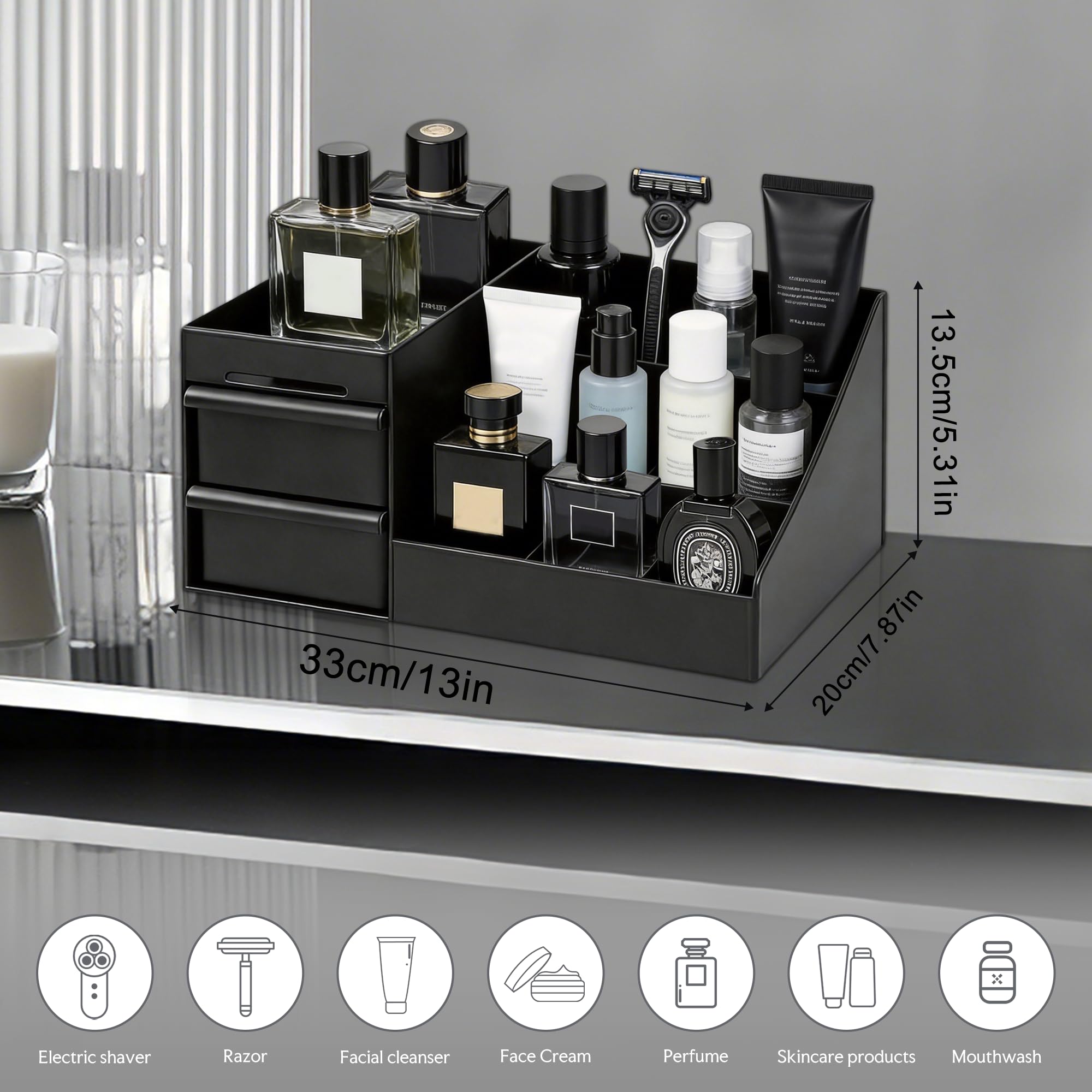 Turesmith open drawers detail holding watches and small items for easy access