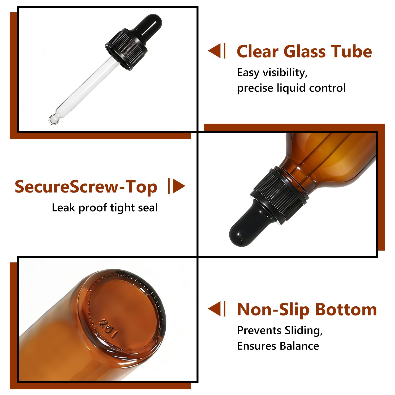 turvono dropper cap and silicone bulb offering leakproof seal
