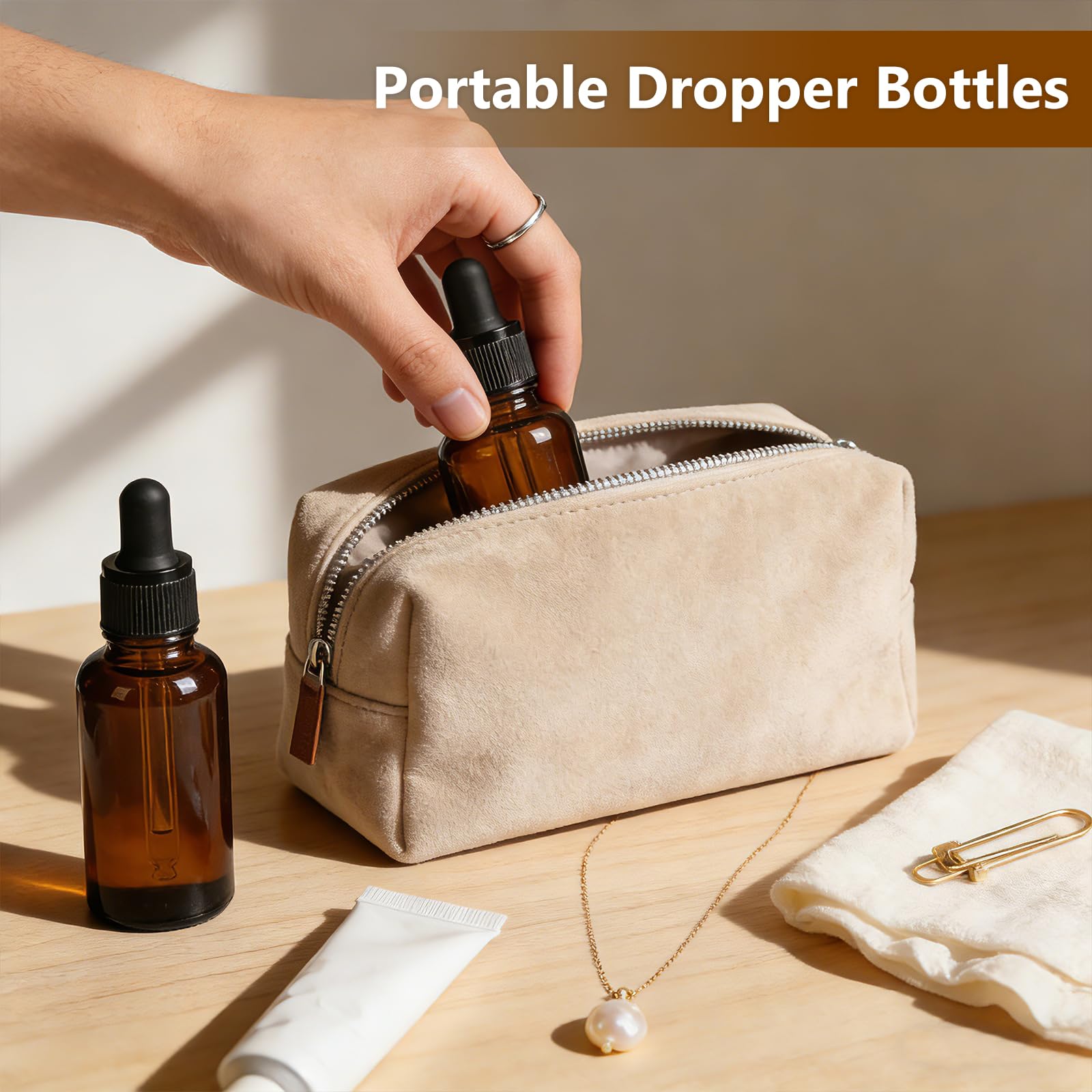 turvono bottle next to coin for scale, clear 30ml size reference