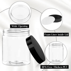 TUZAZO clear jar filled with cream top view showing product visibility advantage