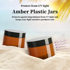 TUZAZO close-up of amber PET texture highlighting UV protection benefit