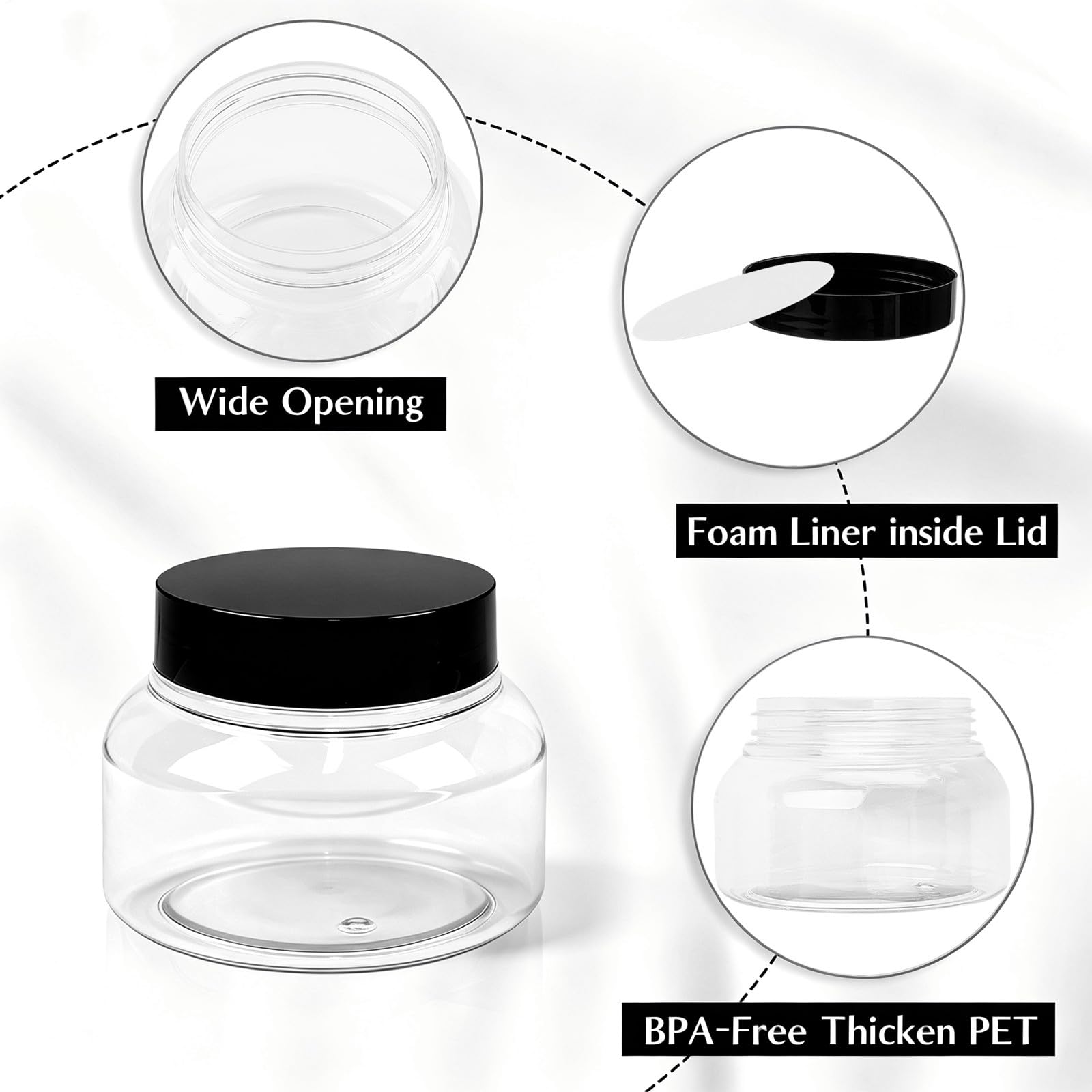 TUZAZO top view showing wide mouth opening for easy filling and scooping