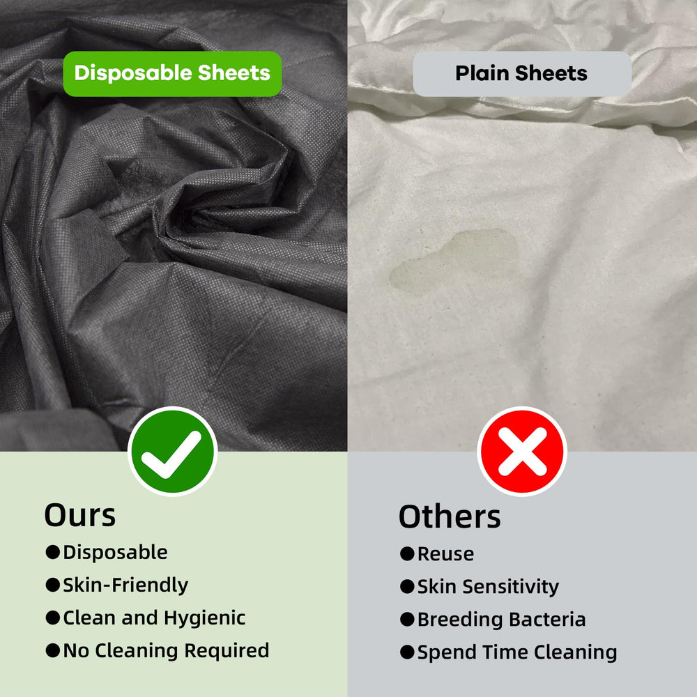 Tvvcalk folded sheets stacked compactly for easy storage and portability