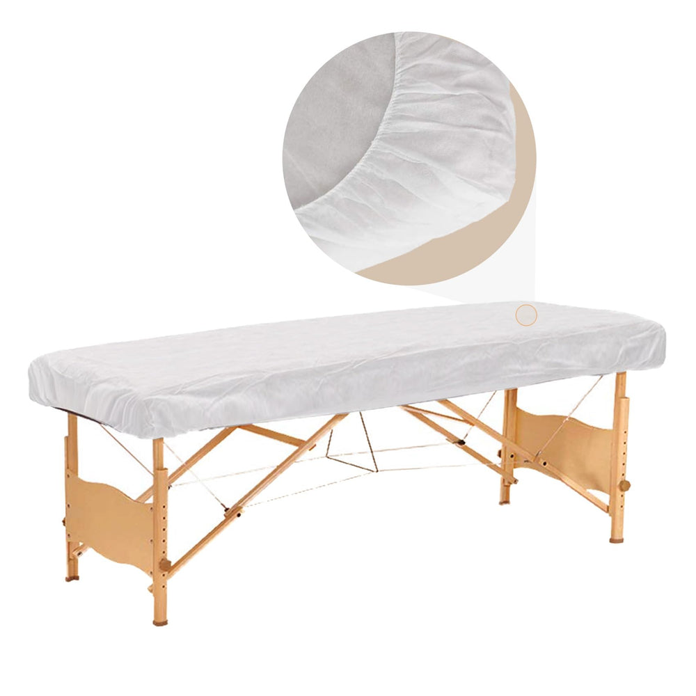 Tvvcalk front packaging showing 30 disposable fitted sheets and professional convenience