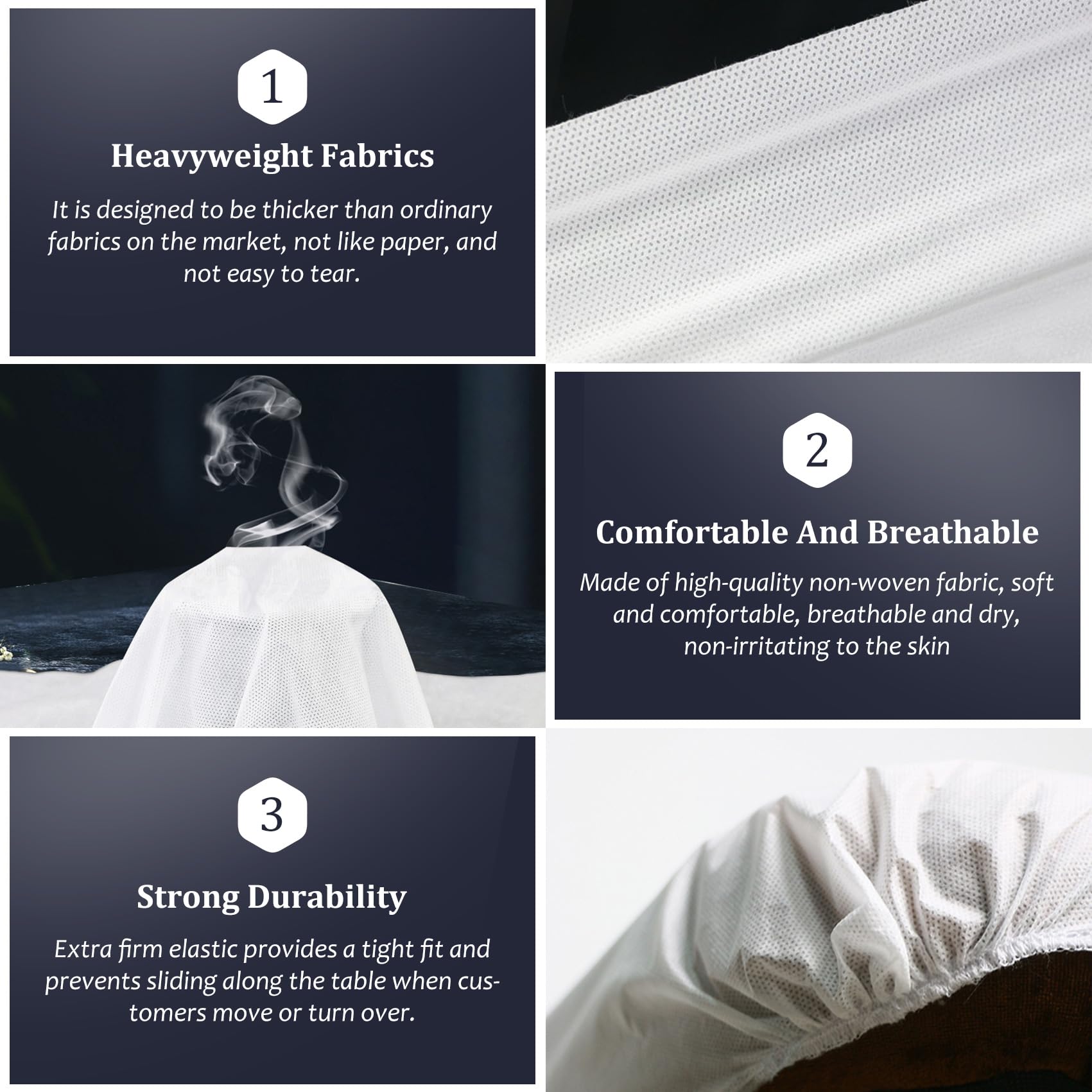 Tvvcalk non-woven fabric texture detail highlighting tear resistance and breathability